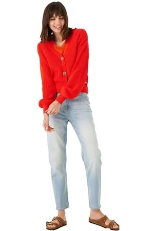 Garcia Z0009_ladies cardigan, kombi(manderinred (6095)), Gr. M