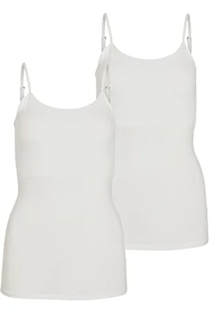 VILA Damen Visurface Strap Top Noos Pack of 2 Tanktop, , XS