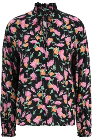 Tamaris Damen AOP Boho Bluse ANNISTON Schwarz 36
