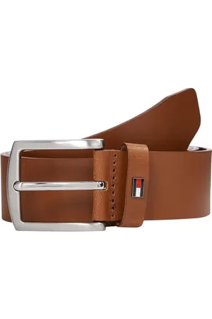 Tommy Hilfiger Herren Gürtel Denton 3,5 cm Ledergürtel, Braun (Cognac), 95 cm