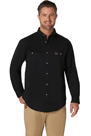 Wrangler Riggs Workwear Herren Logger Twill Langarm Arbeitshemd, , Large Hoch
