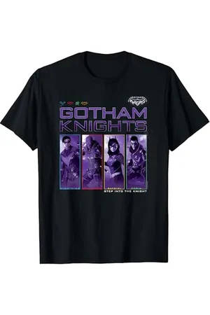 Batman Gotham Knights Figure Cards Batgirl Nightwing Red Hood Robin T-Shirt