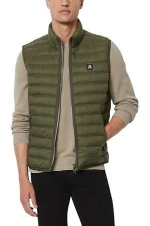 Marc O’ Polo Marc OߴPolo Herren Steppweste gefüttert wasserabweisend, Grün (Dried Herb), XL