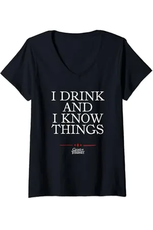 Game of Thrones I Drink And I Know Things T-Shirt mit V-Ausschnitt