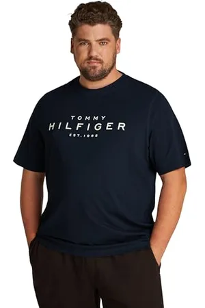 Tommy Hilfiger Herren T-Shirt Kurzarm Rundhalsausschnitt, Blau (Desert Sky), 3XL