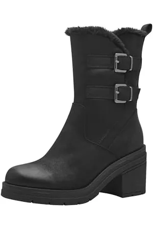 Marco Tozzi Damen Stiefel mit Absatz Gefüttert mit Blockabsatz, (Black), 42 EU
