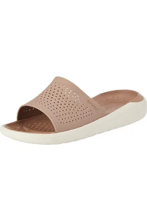 Crocs Unisex Erwachsene LiteRide Slide Badeschlappen, Latte/Stucco, 37/38 EU