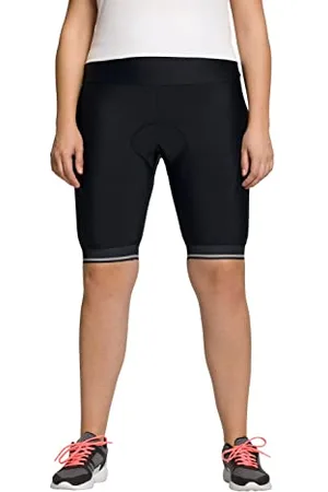 Ulla Popken Damen Radfahr-Bermudaleggings, Reflektor, Polster, Stretch Hosen, , 32W / 32L