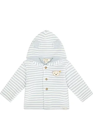 Steiff Unisex Baby Strickjacke mit Kapuze Basic Jacke, , 68