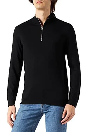 Only & Sons Herren ONSWYLER Life REG 14 Half Zip Knit NOOS Strickpullover, Black, S