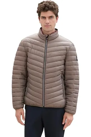 TOM TAILOR Herren 1041311 Lighweight Steppjacke mit Stehkragen, 32097-Smokey Olive Green, M