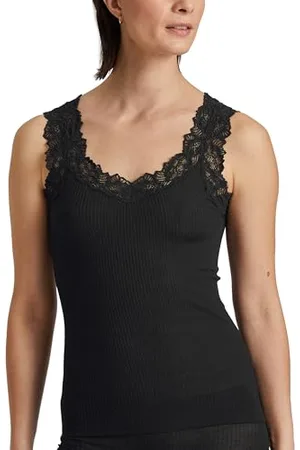 Calida Silky Wool Joy Top ohne Arm Damen, aus Wolle-Seide, Feinripp, temperaturausgleichend und geruchsneutralisierend