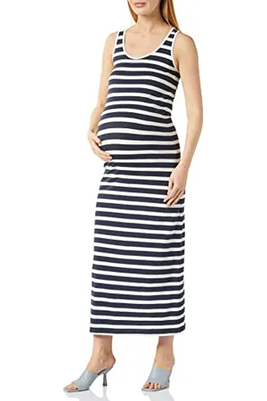 Mama;licious Damen Mlmia Y/D S/L Jrs Dress E. A. Maxikleid, , S EU