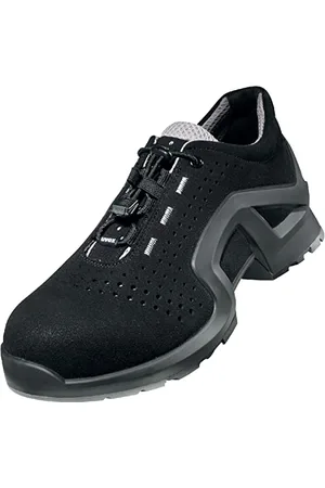 Uvex 1 x-tended Support Halbschuh, Sicherheitsschuhe S1 SRC, Arbeitsschuhe für Damen & Herren, Schwarz/Silber, Größe 38