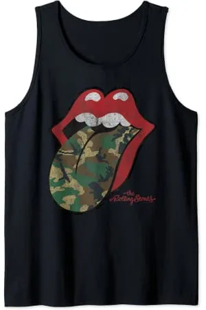 The Rolling Stones Offizielle Rolling Stones Distressed Camo Zunge Tank Top