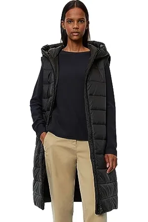 Marc O’ Polo Damen 308085172117_990_44 WOVEN OUTDOOR VESTS, Schwarz, 44 EU