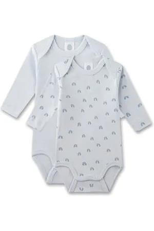 Sanetta Baby-Body Langarm (Doppelpack) | Hochwertiger und nachhaltiger Unisex-Body aus Bio-Baumwolle. Inhalt: 2er Set Baby Body 104
