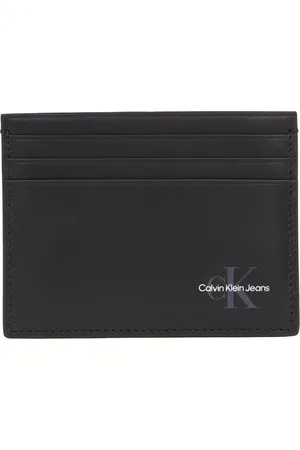 Calvin Klein Herren Kartenetui aus Leder, Schwarz (Na Black), Einheitsgröße
