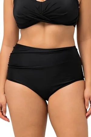 Ulla Popken Damen Bikinihose Miriam, Uni Bikini-Unterteile, , 48