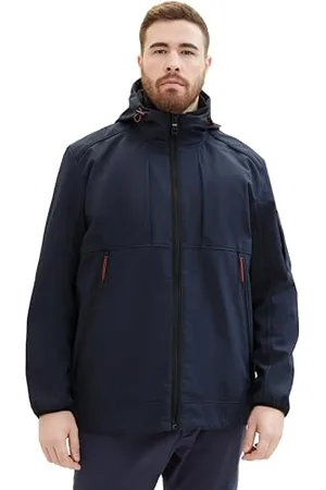 TOM TAILOR Herren Plussize Softshell-Jacke mit Kapuze, , 2XL