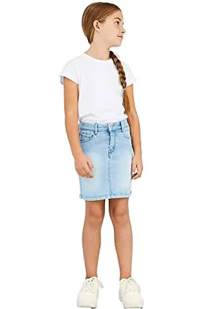 NAME IT Womens NKFSALLI DNMTAYA 1678 HW Skirt NOOS Rock, Blau, 92