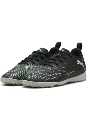 PUMA Future 8 Play TT JR Fussballschuh, Black Silver-Fluo Green, 33 EU
