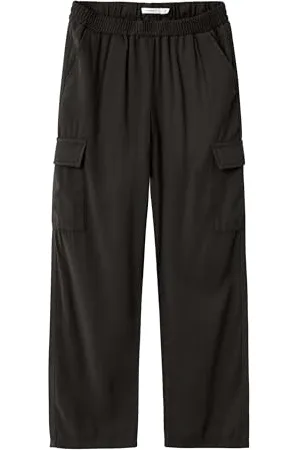 NAME IT Mädchen NKFBELLA ST TWI Cargo 8262-BU NOOS Hose, Black, 116