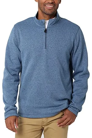 Wrangler Herren Langarm Fleece Viertelreißverschluss, , M