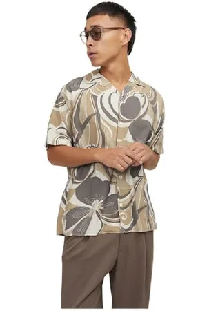 JACK & JONES Herren Jprblapalma Resort Shirt S/S Sn Freizeithemd 12252948, ,XS