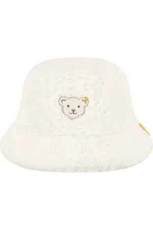 Steiff Hut EU Größe 49 Eggnog, Kinderhut für den Herbst Winter, Teddy Plüsch Hut, Wintermützen für Jungen und Mädchen, Fischerhut, Flauschige Mütze
