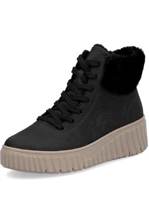 Rieker Damen Schnürstiefeletten N2504, Frauen Stiefeletten, lose Einlage,schnürboots,Winterstiefeletten,Winterschuhe,schwarz (00),36 EU / 3.5 UK