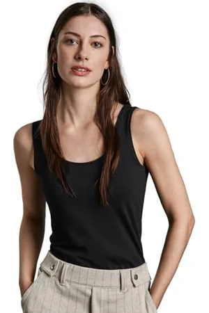 Street one Damen A322896 Basic Top in Unifarbe, Black, 44