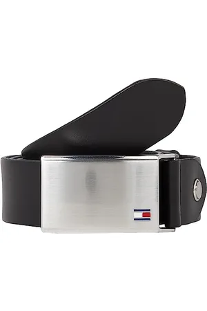 Tommy Hilfiger Herren Gürtel Plaque Belt 3,5 cm Ledergürtel, , 90 cm