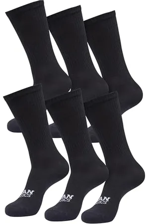 Urban classics Unisex Socken Simple Flat Knit Socks 6-Pack, 6er Pack Unisex flachgestrickten Socken, black, 39-42