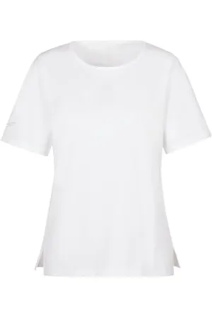 Trigema Damen Damen T-shirt mit Swarovski Kristallen 537211 T Shirt, (Weiss 001), 3XL EU
