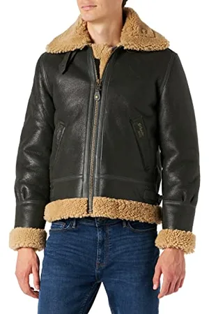 Schott NYC Herren Lc1259 Lederjacke, Khaki/Beige, M