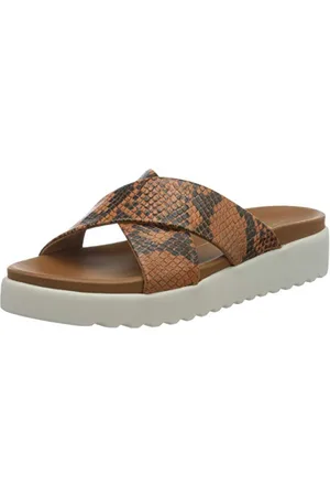 Buffalo Damen JAVIA Pantoletten, Mehrfarbig (Cognac/Brown 000)