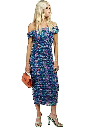 Little Mistress Damen Floral Mesh Midi Bcon Cocktailkleid, , 40