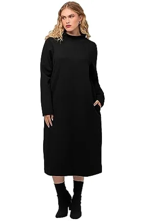 Ulla Popken Damen Sweatkleid, Struktur Kleider, , 50-52