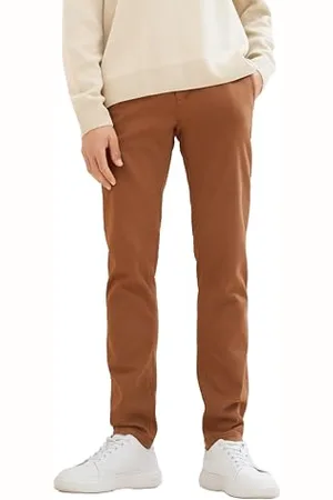 TOM TAILOR Herren THERMOLITE® Travis Slim Fit Chino Hose, deep cognac, 34/34