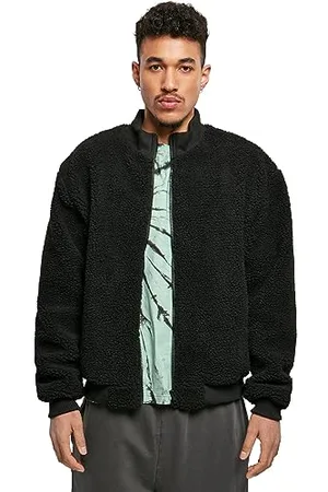Urban classics Herren TB4487-Boxy Sherpa Jacket Jacke, Black, L