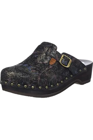 Berkemann Unisex Riemen-Toeffler Holzschuh, Gold/Glamour-Flowers, 39.5 EU