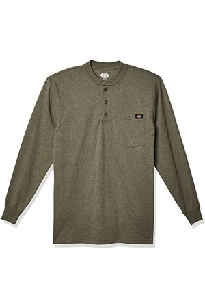 Dickies Herren Long Sleeve Heavyweight Henley Shirt, , Mittel