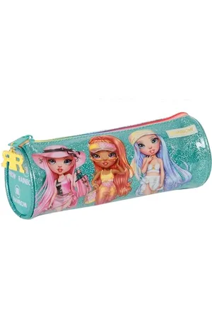 Safta Rainbow HIGH Paradise – rundes Federmäppchen für Kinder, Federmäppchen für Kinder, ideal für Kinder von 5 bis 14 Jahren, bequem und vielseitig, Qualität und Widerstandsfähigkeit, 20 x 7 cm