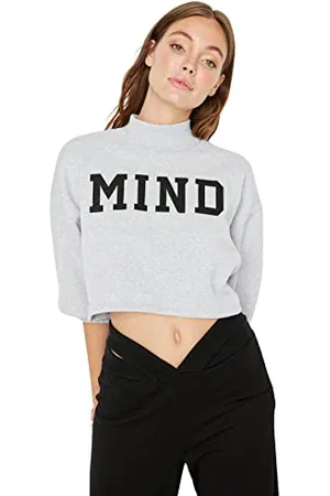 Trendyol Damen Twoaw23sw00247/Gri Sweatshirt, , 36