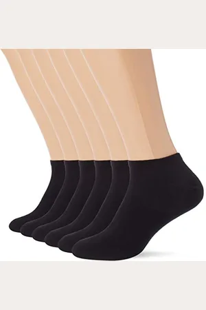 Dim Socken Kurze Klassische Atmungsaktive Baumwollsocken Herren x6, Black, 39-42
