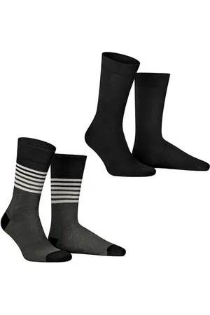 Hudson Herren Socken Plain 2-Pack Fashion Black 0005 43-46