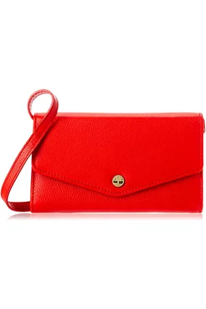 Timberland Damen Womens RFID Leather Wallet Phone Bag with Crossbody Strap Wheat Tasche