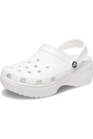 Crocs Classic Platform Clog 206750-100, Womens slides, white, 41/42 EU