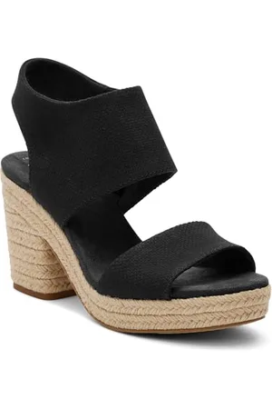 TOMS Damen Majorca Platform Sandale, Schwarz, 37 EU